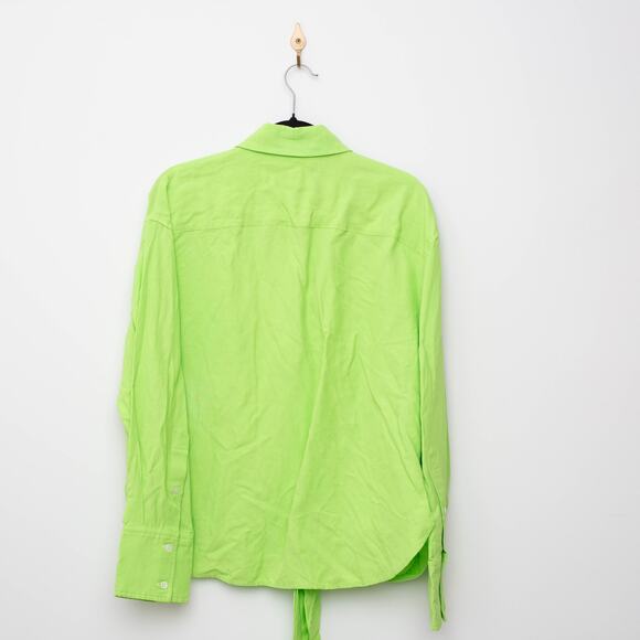 JW Anderson Draped Twisted Shirt in Green - Picture 6 of 13